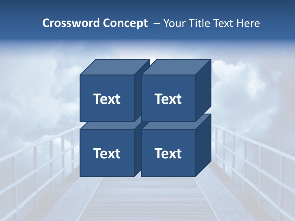 A Bridge Leading To The Sky With Clouds In The Background PowerPoint Template