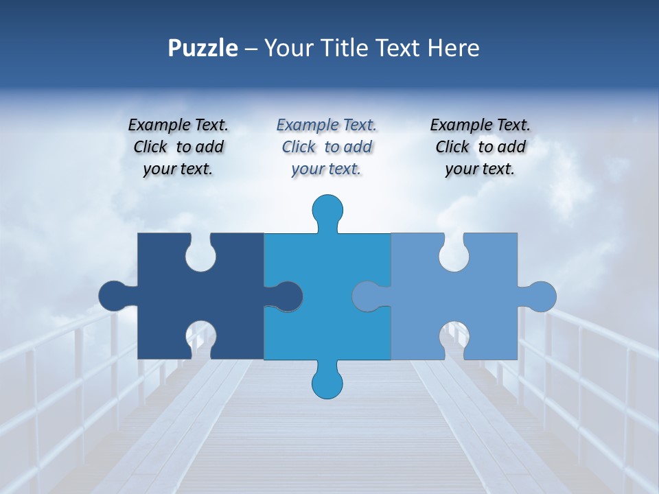 A Bridge Leading To The Sky With Clouds In The Background PowerPoint Template