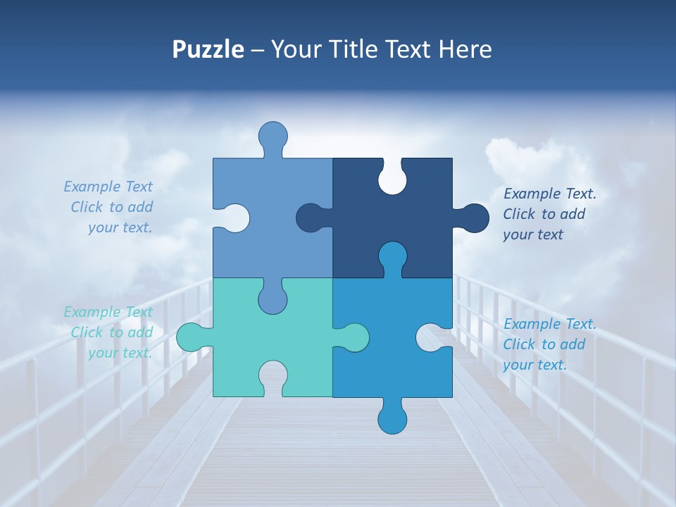 A Bridge Leading To The Sky With Clouds In The Background PowerPoint Template