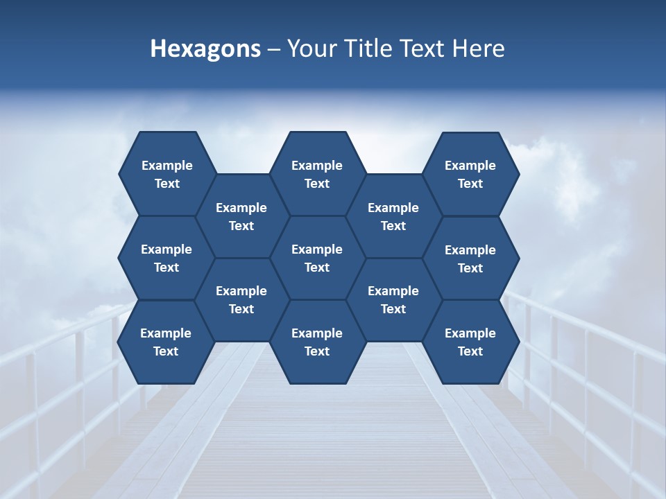 A Bridge Leading To The Sky With Clouds In The Background PowerPoint Template