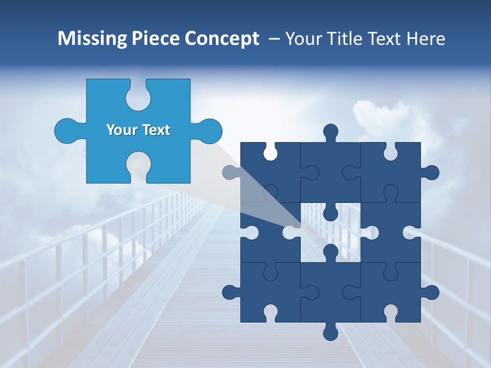 A Bridge Leading To The Sky With Clouds In The Background PowerPoint Template