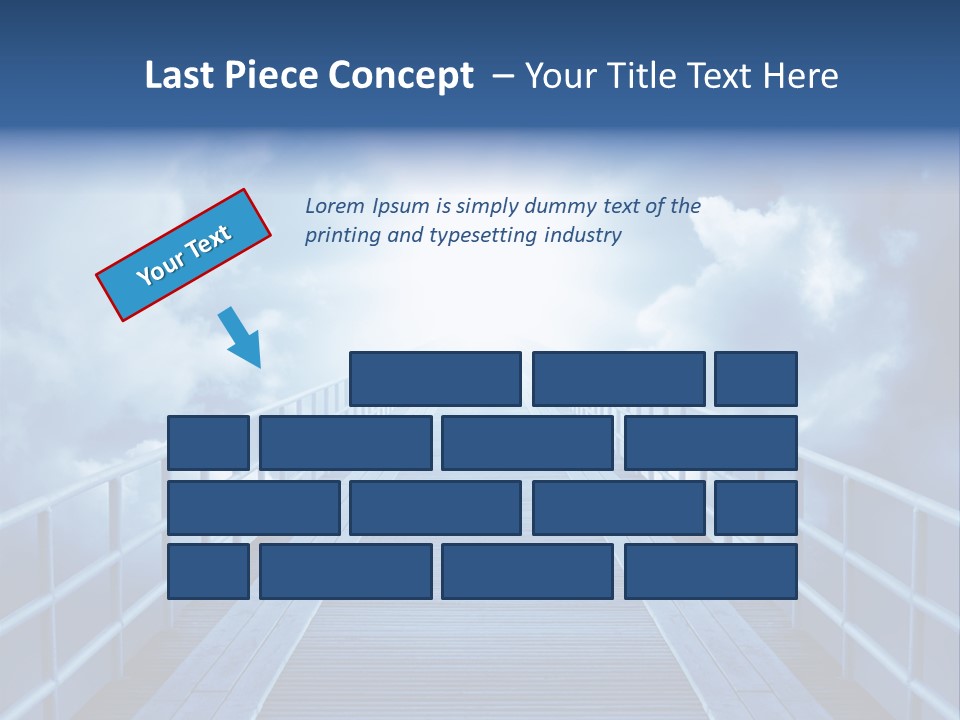 A Bridge Leading To The Sky With Clouds In The Background PowerPoint Template