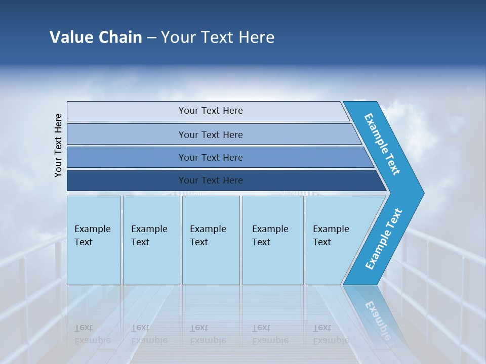 A Bridge Leading To The Sky With Clouds In The Background PowerPoint Template
