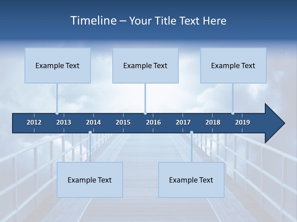 A Bridge Leading To The Sky With Clouds In The Background PowerPoint Template