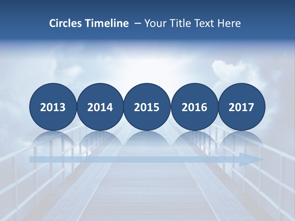 A Bridge Leading To The Sky With Clouds In The Background PowerPoint Template