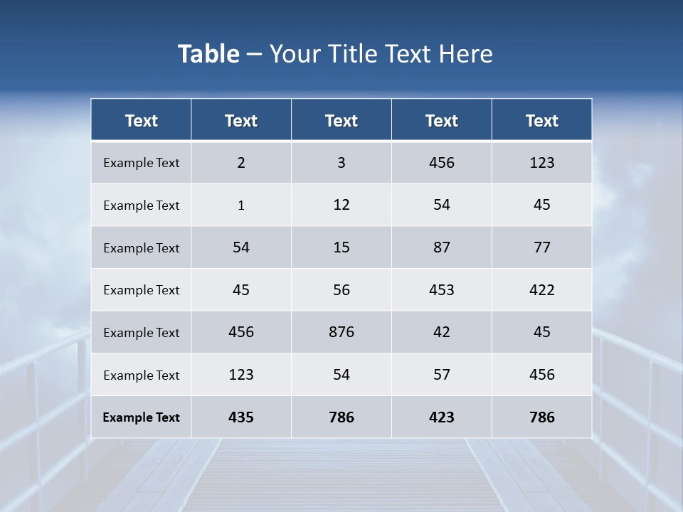 A Bridge Leading To The Sky With Clouds In The Background PowerPoint Template