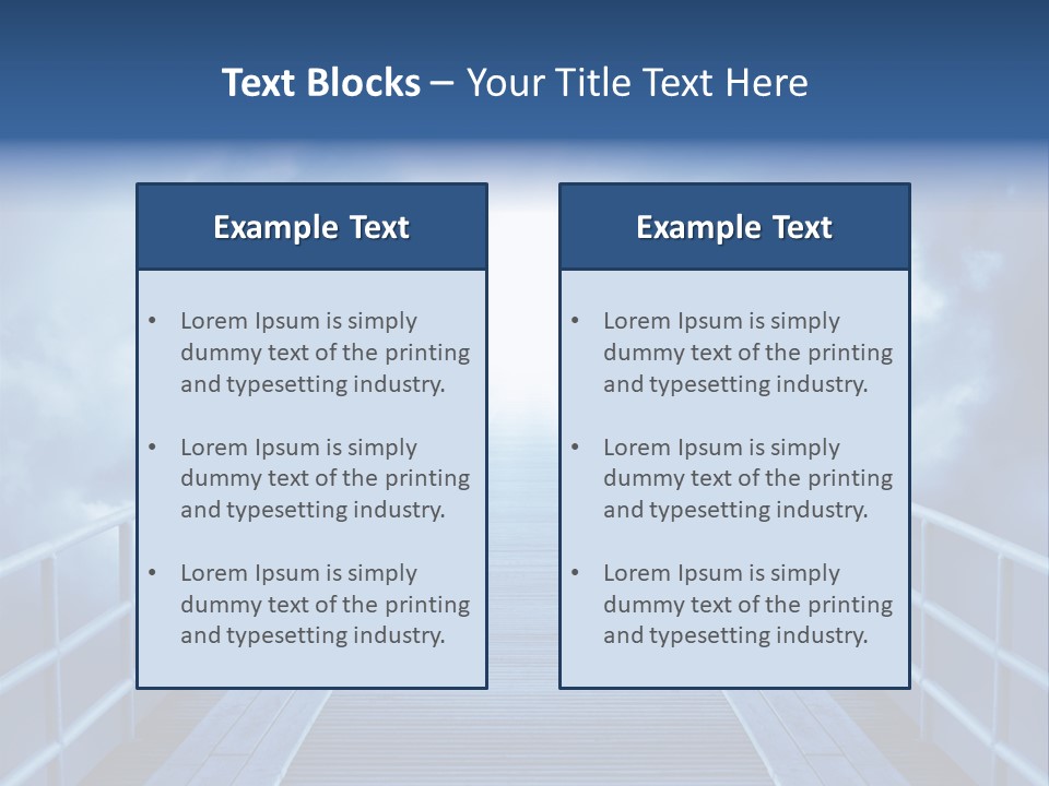 A Bridge Leading To The Sky With Clouds In The Background PowerPoint Template