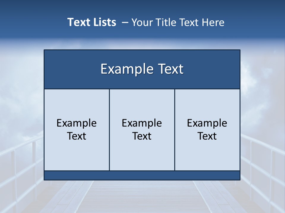 A Bridge Leading To The Sky With Clouds In The Background PowerPoint Template