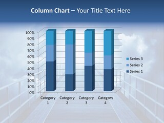 A Bridge Leading To The Sky With Clouds In The Background PowerPoint Template