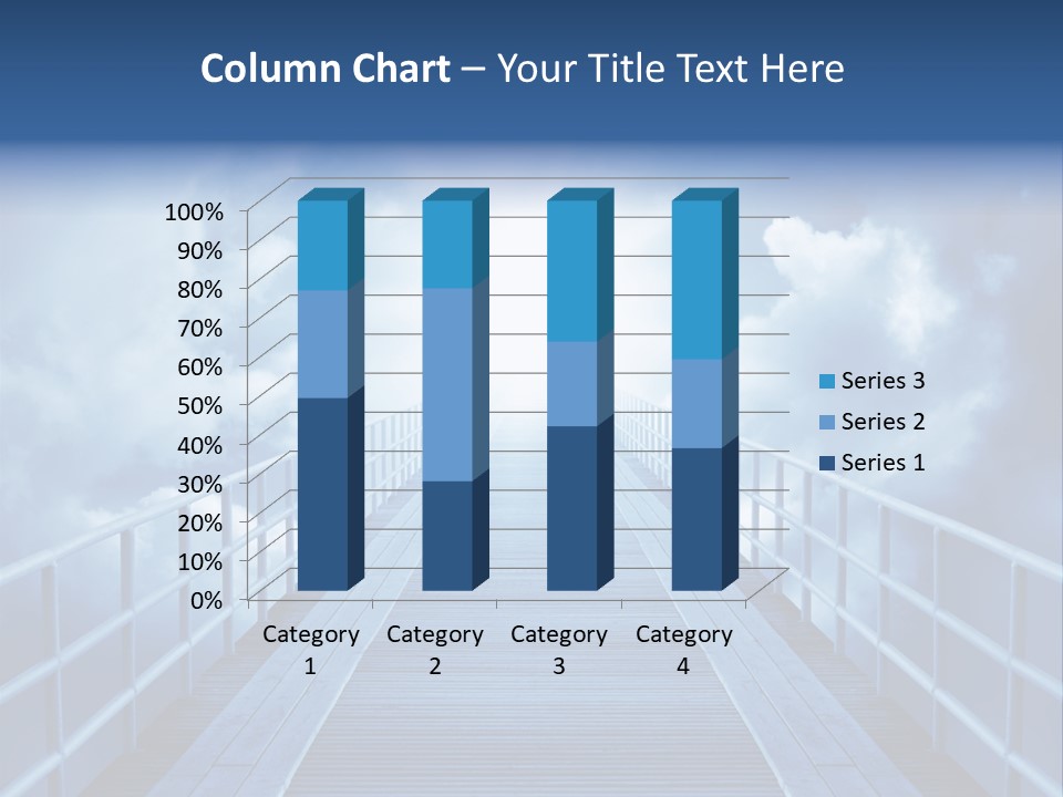 A Bridge Leading To The Sky With Clouds In The Background PowerPoint Template