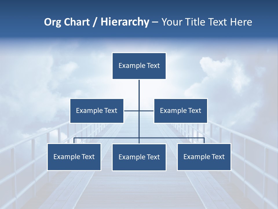 A Bridge Leading To The Sky With Clouds In The Background PowerPoint Template