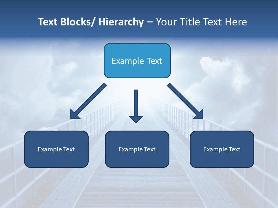 A Bridge Leading To The Sky With Clouds In The Background PowerPoint Template