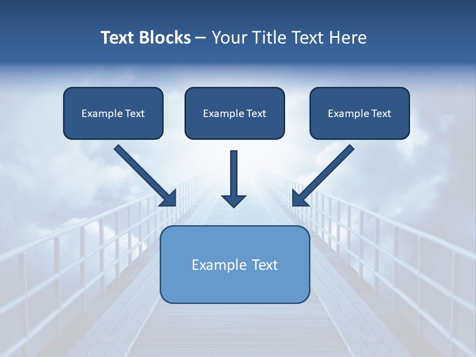 A Bridge Leading To The Sky With Clouds In The Background PowerPoint Template