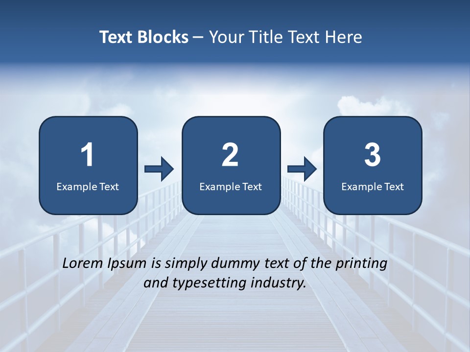 A Bridge Leading To The Sky With Clouds In The Background PowerPoint Template