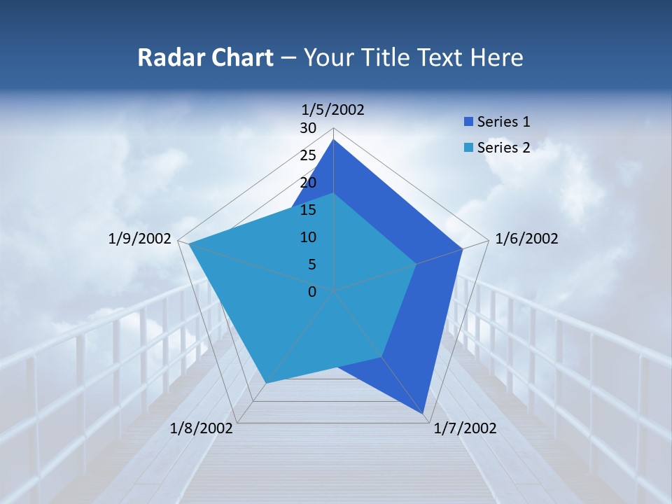 A Bridge Leading To The Sky With Clouds In The Background PowerPoint Template
