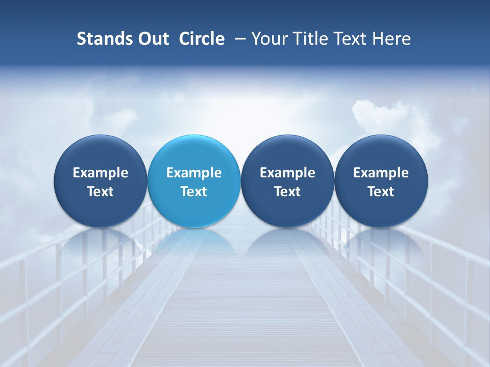 A Bridge Leading To The Sky With Clouds In The Background PowerPoint Template