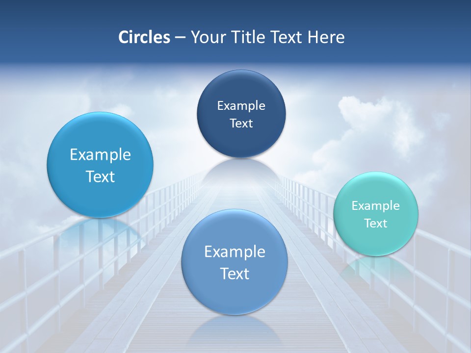 A Bridge Leading To The Sky With Clouds In The Background PowerPoint Template