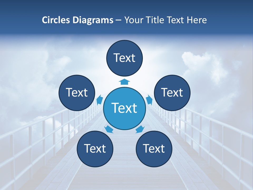 A Bridge Leading To The Sky With Clouds In The Background PowerPoint Template