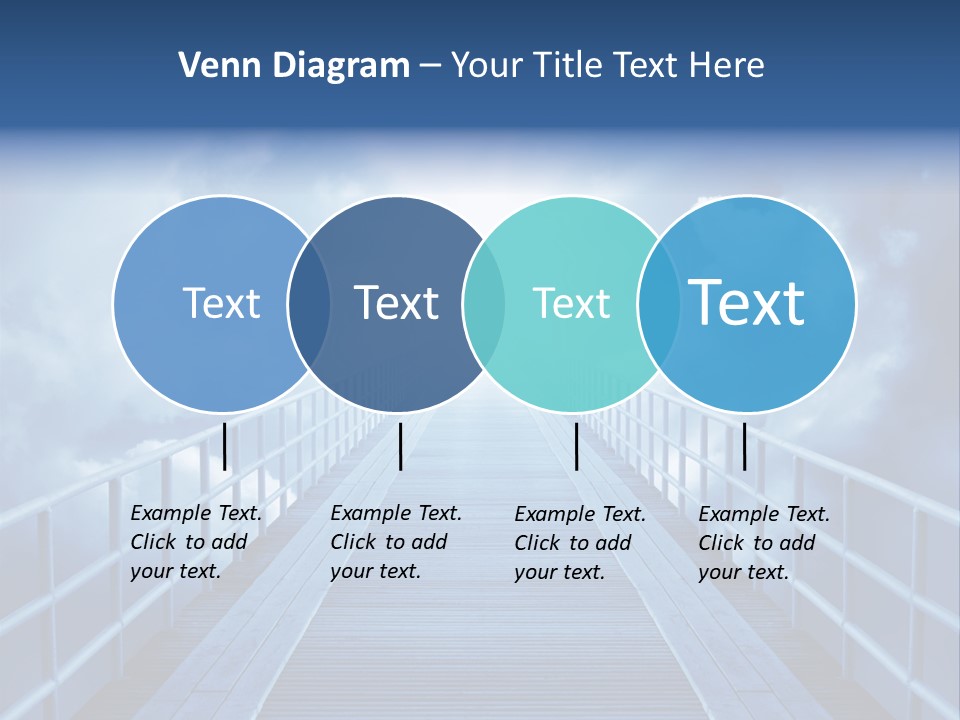 A Bridge Leading To The Sky With Clouds In The Background PowerPoint Template