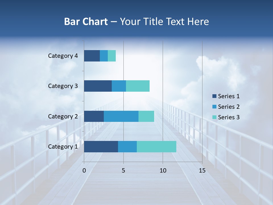 A Bridge Leading To The Sky With Clouds In The Background PowerPoint Template