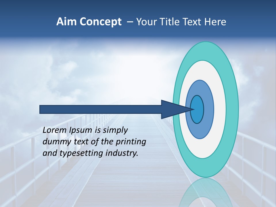 A Bridge Leading To The Sky With Clouds In The Background PowerPoint Template