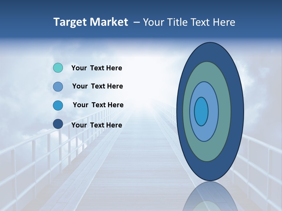 A Bridge Leading To The Sky With Clouds In The Background PowerPoint Template