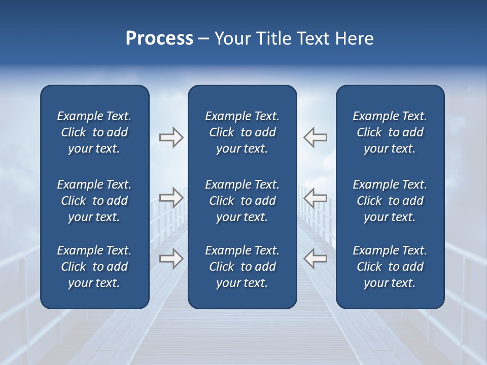 A Bridge Leading To The Sky With Clouds In The Background PowerPoint Template