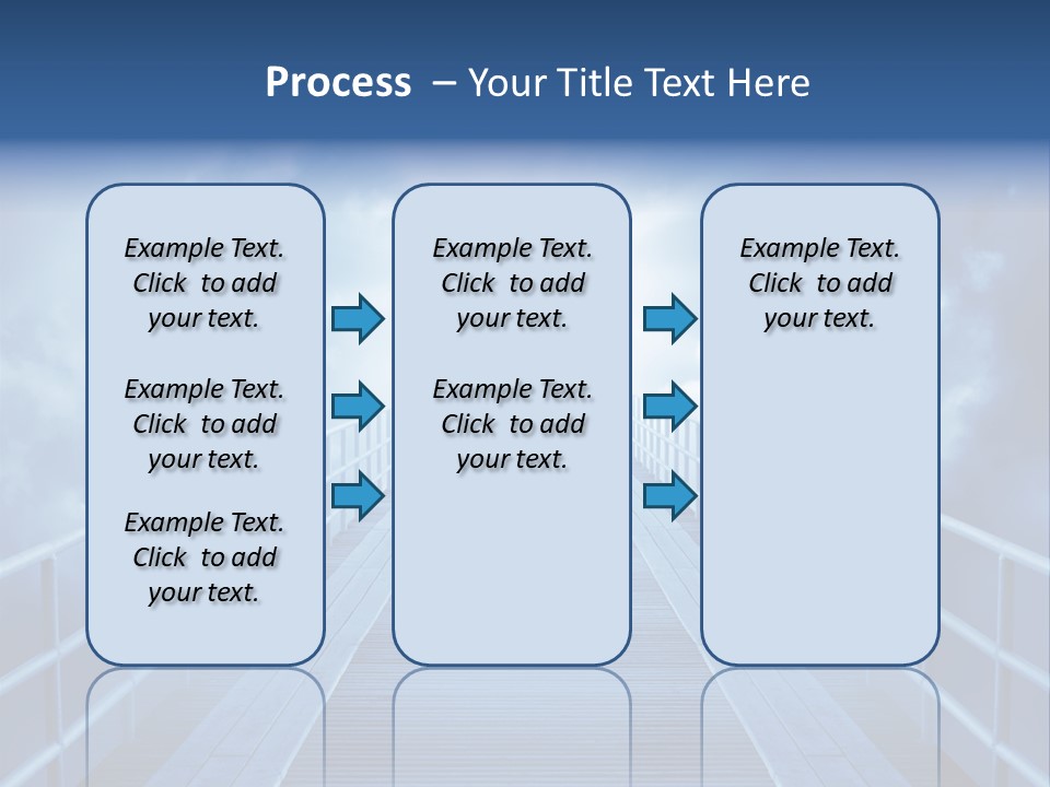 A Bridge Leading To The Sky With Clouds In The Background PowerPoint Template