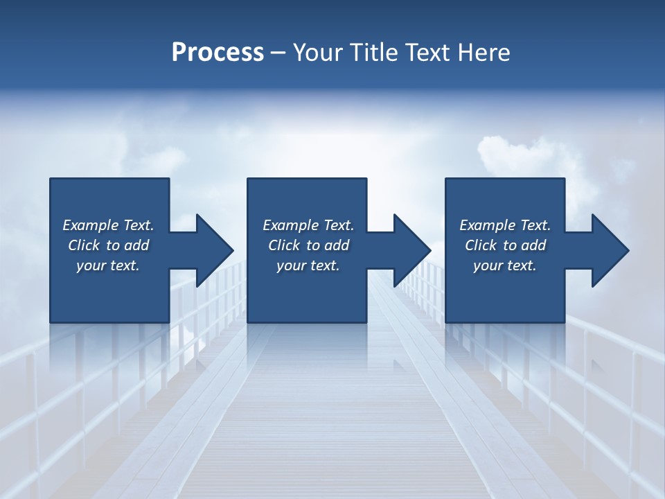 A Bridge Leading To The Sky With Clouds In The Background PowerPoint Template