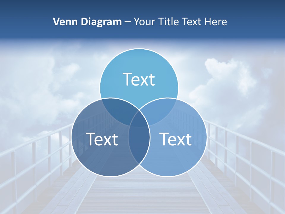 A Bridge Leading To The Sky With Clouds In The Background PowerPoint Template