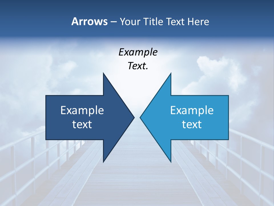 A Bridge Leading To The Sky With Clouds In The Background PowerPoint Template