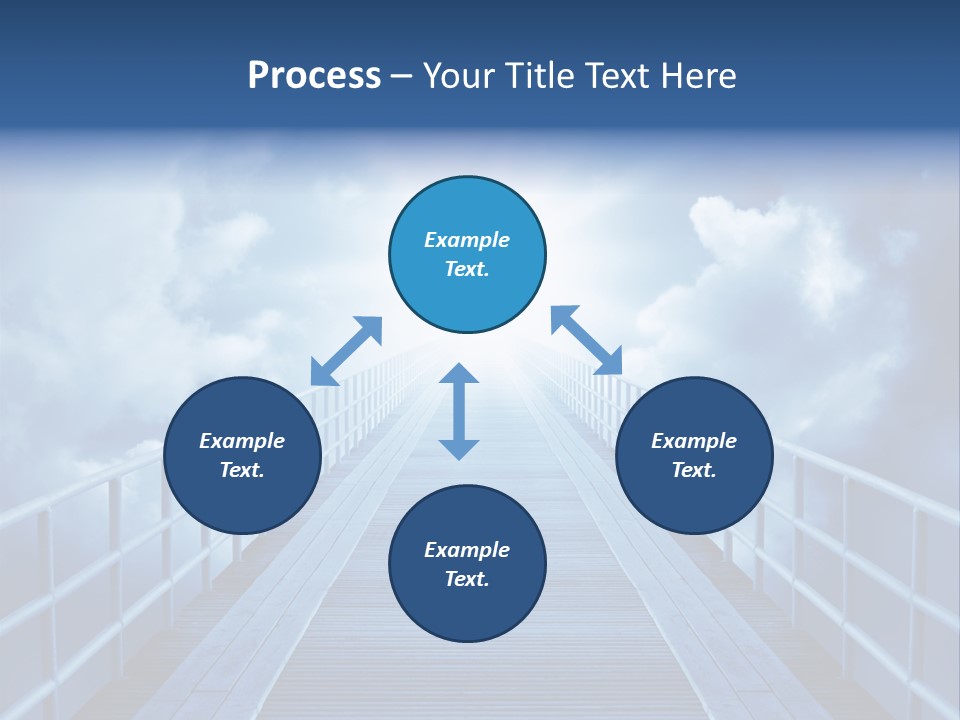 A Bridge Leading To The Sky With Clouds In The Background PowerPoint Template