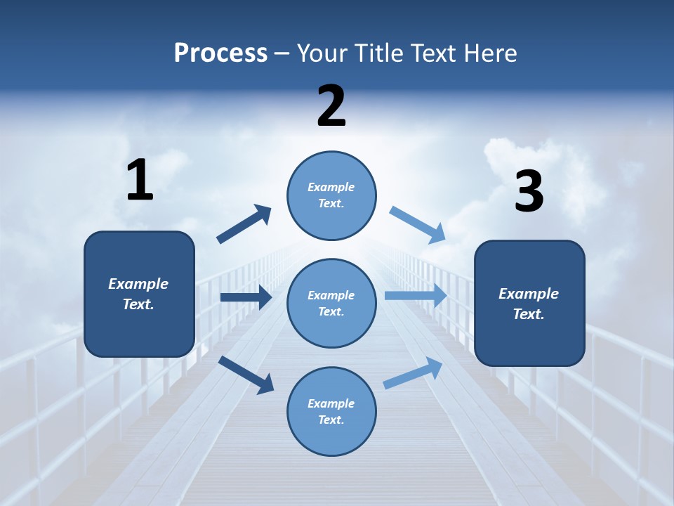 A Bridge Leading To The Sky With Clouds In The Background PowerPoint Template