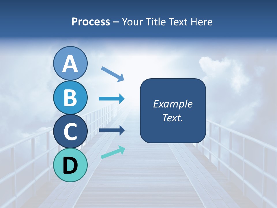 A Bridge Leading To The Sky With Clouds In The Background PowerPoint Template