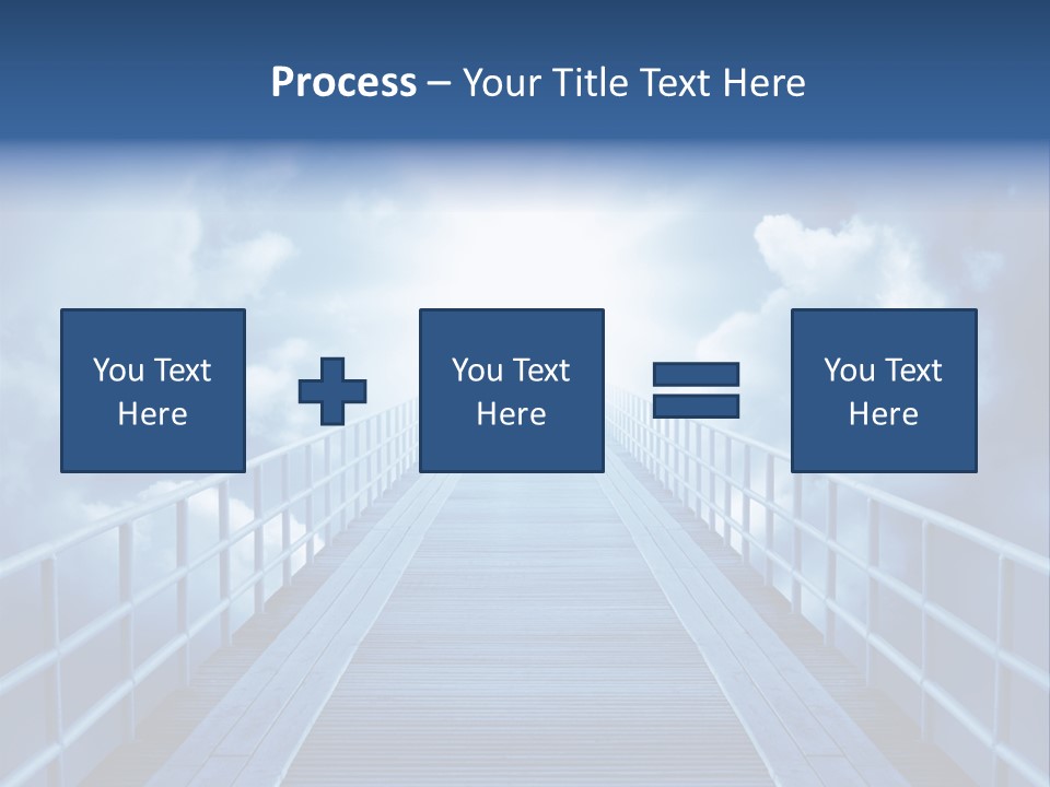 A Bridge Leading To The Sky With Clouds In The Background PowerPoint Template