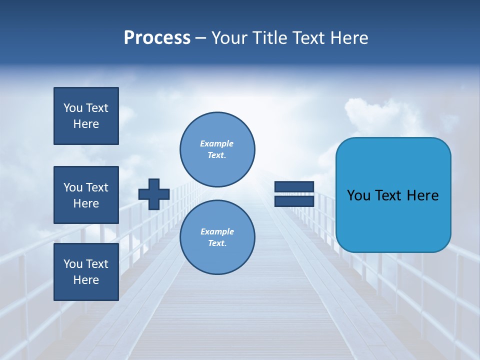 A Bridge Leading To The Sky With Clouds In The Background PowerPoint Template