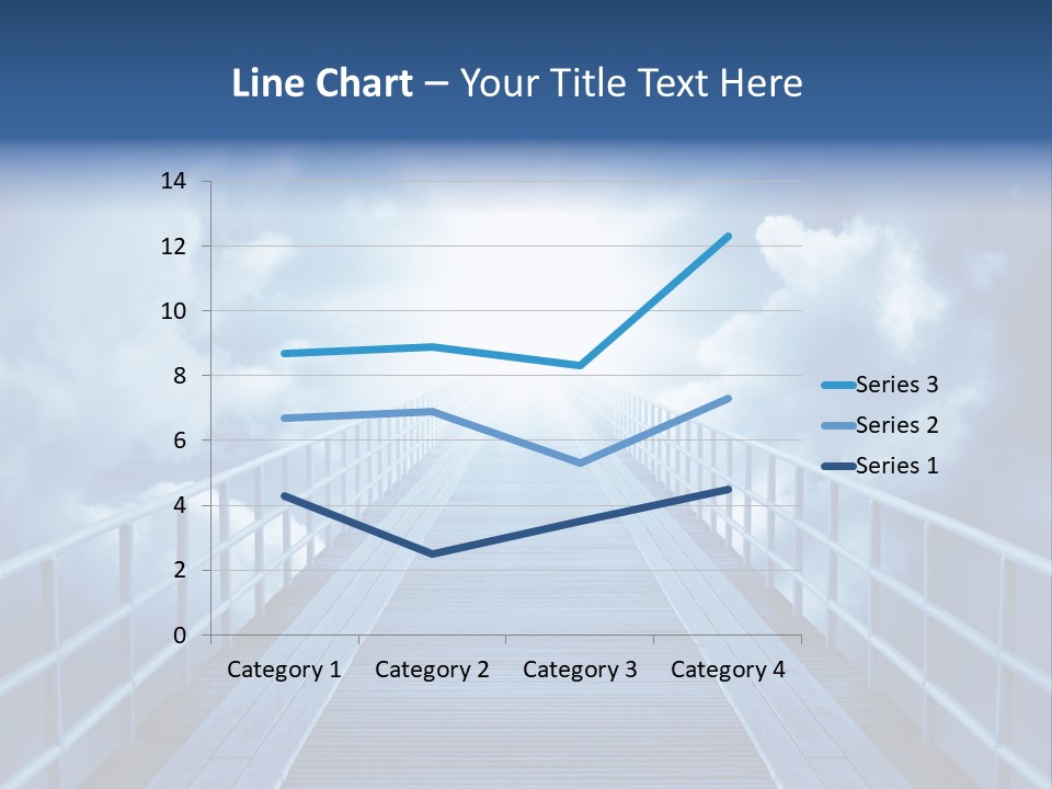 A Bridge Leading To The Sky With Clouds In The Background PowerPoint Template
