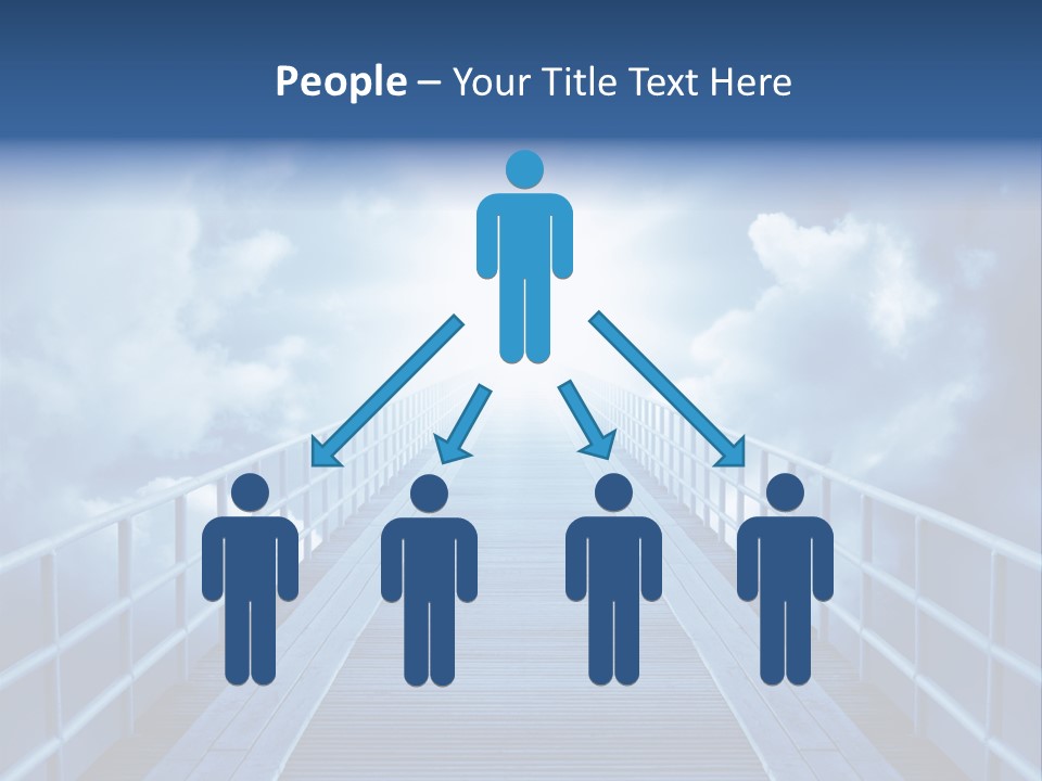 A Bridge Leading To The Sky With Clouds In The Background PowerPoint Template