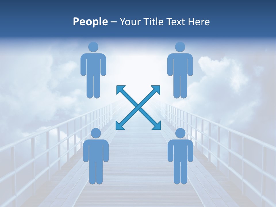 A Bridge Leading To The Sky With Clouds In The Background PowerPoint Template