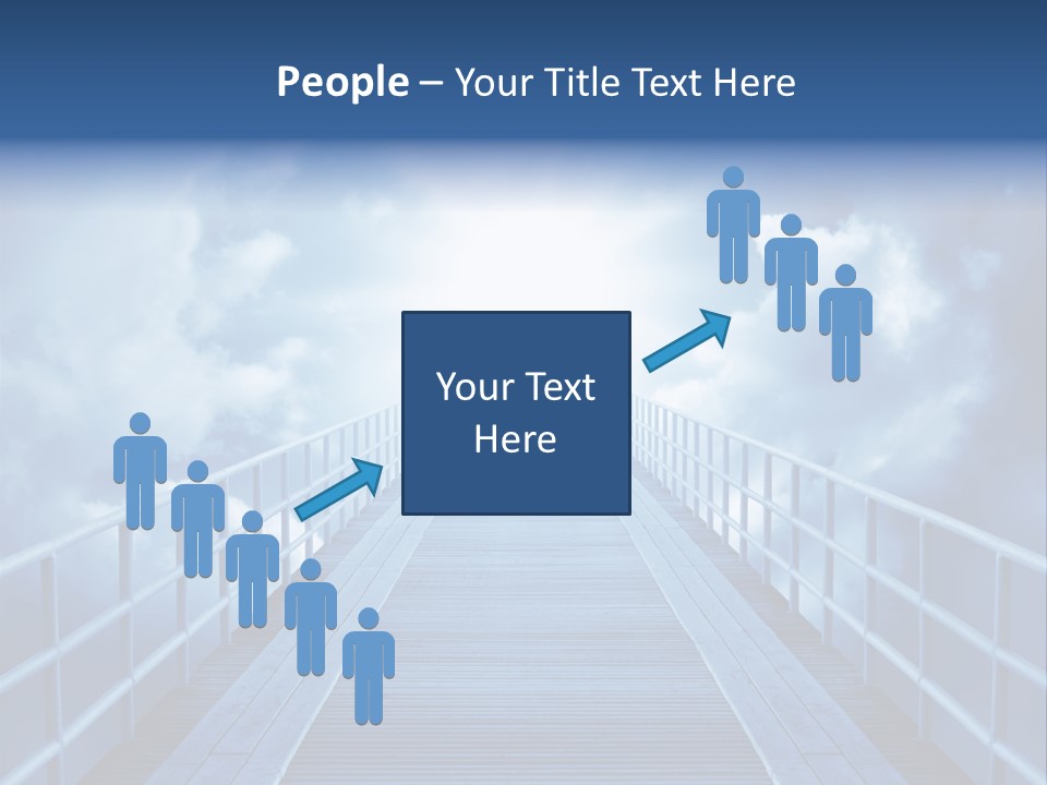 A Bridge Leading To The Sky With Clouds In The Background PowerPoint Template