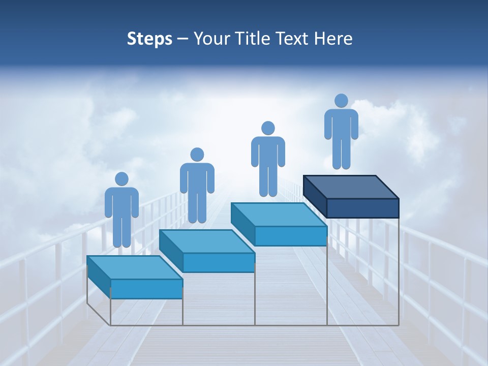 A Bridge Leading To The Sky With Clouds In The Background PowerPoint Template