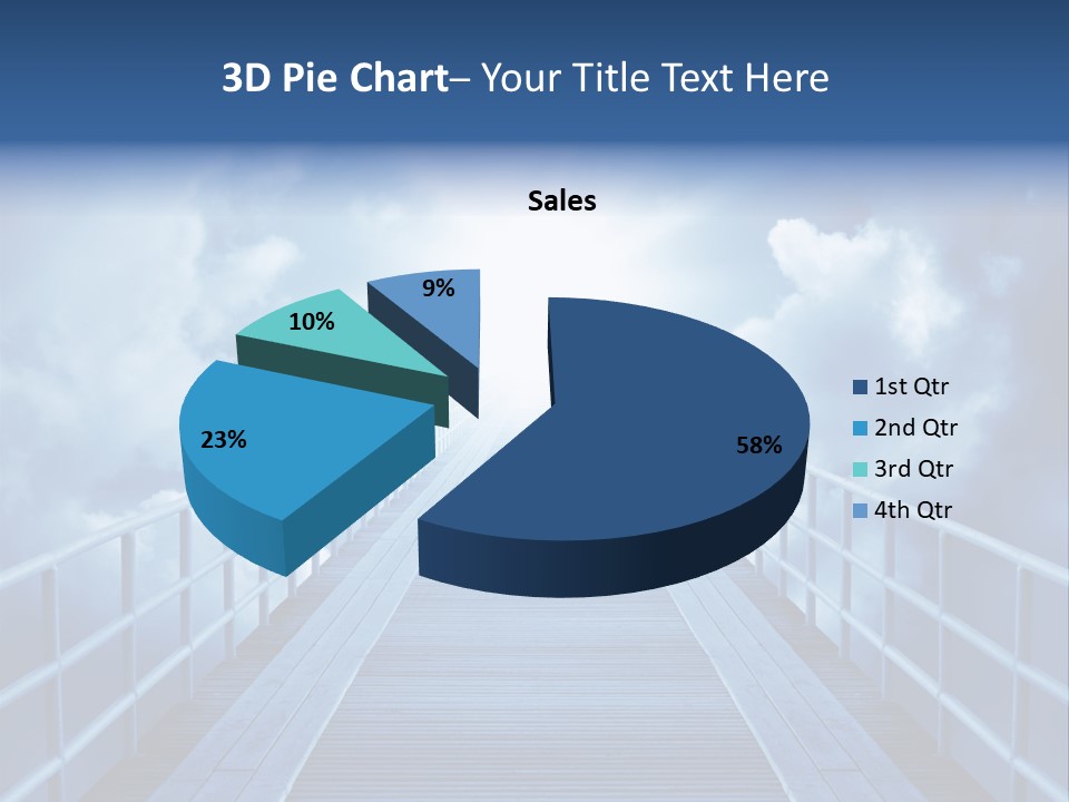 A Bridge Leading To The Sky With Clouds In The Background PowerPoint Template