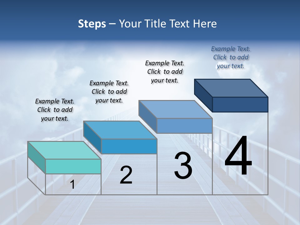 A Bridge Leading To The Sky With Clouds In The Background PowerPoint Template