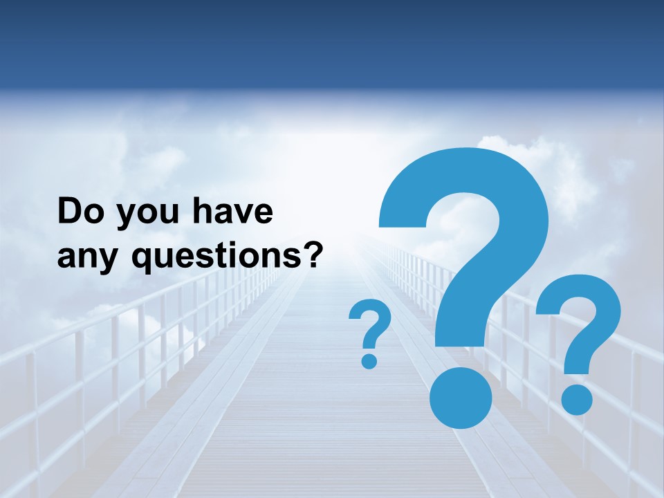 A Bridge Leading To The Sky With Clouds In The Background PowerPoint Template