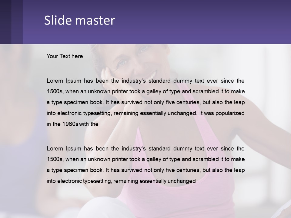 A Woman In A Pink Tank Top Smiles At The Camera PowerPoint Template