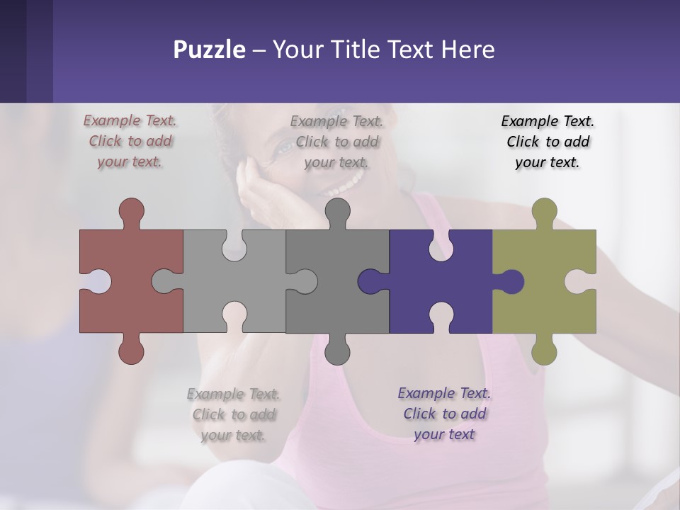 A Woman In A Pink Tank Top Smiles At The Camera PowerPoint Template