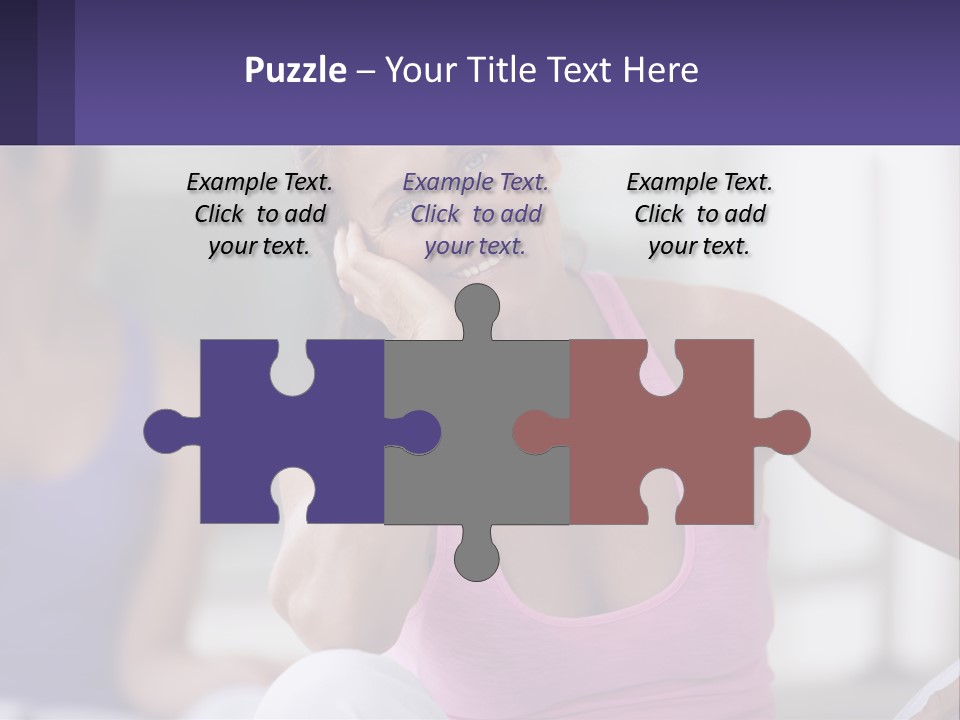 A Woman In A Pink Tank Top Smiles At The Camera PowerPoint Template