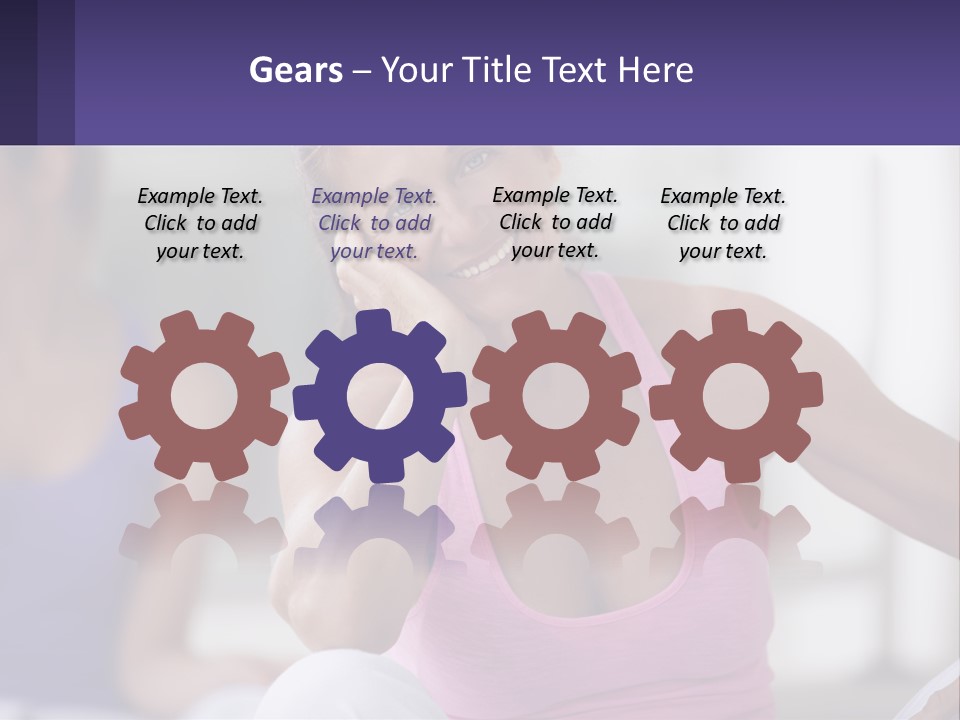 A Woman In A Pink Tank Top Smiles At The Camera PowerPoint Template