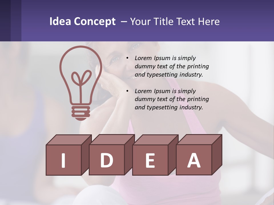 A Woman In A Pink Tank Top Smiles At The Camera PowerPoint Template