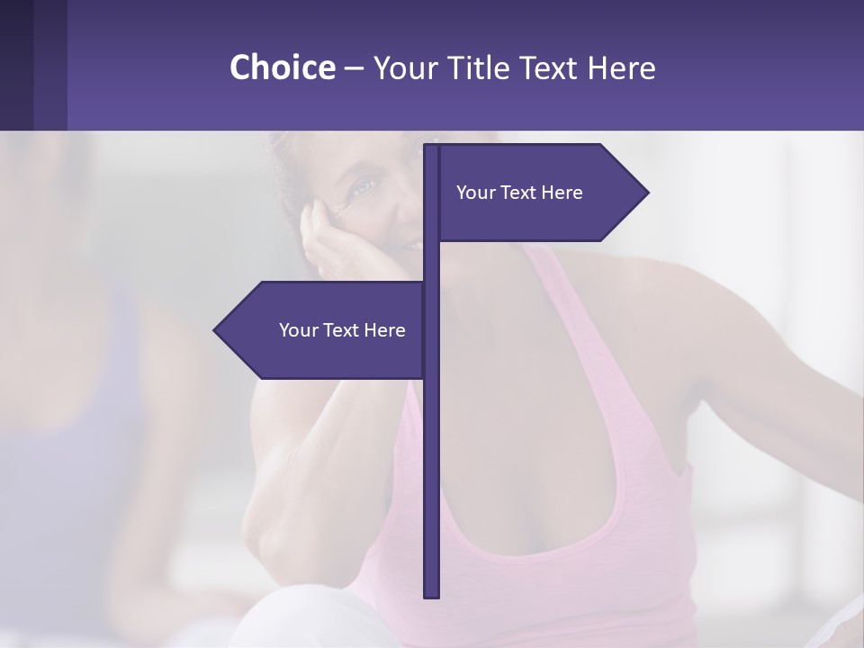 A Woman In A Pink Tank Top Smiles At The Camera PowerPoint Template